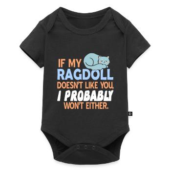 Si ma ragdoll ne t’aime pas T-Shirt drôle - Body à manches courtes Premium Bébé - noir - Devant