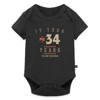 34. Geburtstag Ich brauchte 34 Jahre alt - Baby Premium Kurzarmbody - Schwarz - Vorne