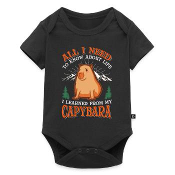 Capybara Wasserschwein Capibara - Baby Premium short-sleeve bodysuit - black - Front
