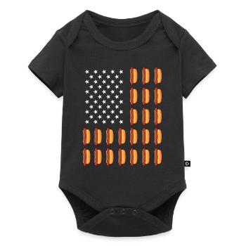 American Hot Dog Flag Fast Food Hot Dog - Body à manches courtes Premium Bébé - noir - Devant