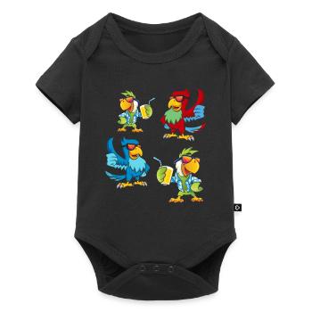 Parrot Birds Sunglasses Cool Parrot Birds & - Baby Premium short-sleeve bodysuit - black - Front