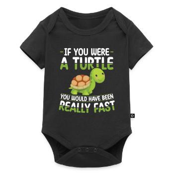 Si vous étiez une tortue, vous seriez une - Body à manches courtes Premium Bébé - noir - Devant