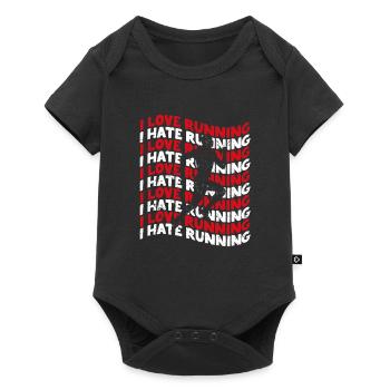 I love running hate runner lovers runner - Baby Premium short-sleeve bodysuit - black - Front