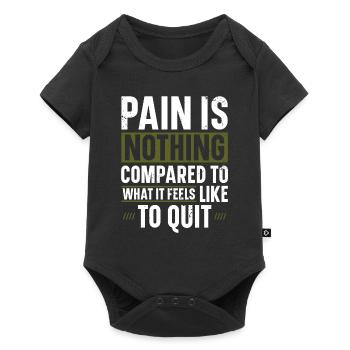 La douleur n’est rien des vêtements de marathon de coureur - Body à manches courtes Premium Bébé - noir - Devant