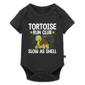 Tortoise Running Club Slow as a shell - Baby Premium short-sleeve bodysuit - black - Front