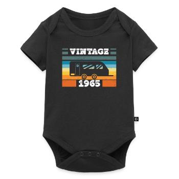 Camping Car Camping born in 1965 Birthday - Baby Premium short-sleeve bodysuit - black - Front