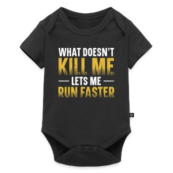 Ce qui ne me tue pas me rend plus rapide - Body à manches courtes Premium Bébé - noir - Devant
