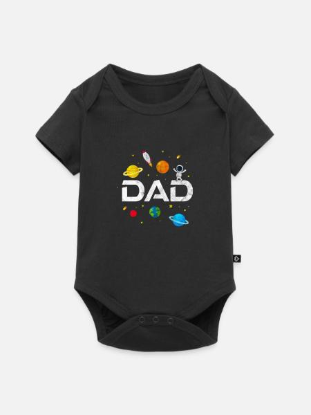 Vater - Baby Premium Kurzarmbody - Schwarz