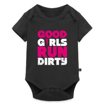 Drôle de trail running jogging runner filles bon - Body à manches courtes Premium Bébé - noir - Devant