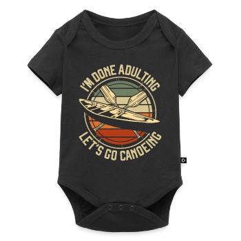 Canoe Canoeing Vintage Retro I'm - Baby Premium Kurzarmbody - Schwarz - Vorne