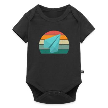 Airplanes Flying Pilot Pilot Airport - Baby Premium short-sleeve bodysuit - black - Front