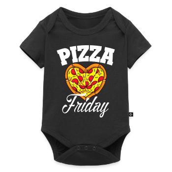 Funny Pizza Friday Pizza Party Food Lovers - Baby Premium short-sleeve bodysuit - black - Front