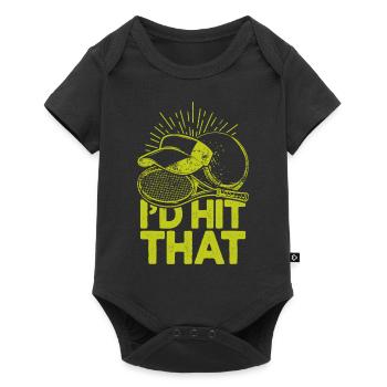 I'd Hit That Funny Tennis Retro Tennis Player - Baby Premium short-sleeve bodysuit - black - Front