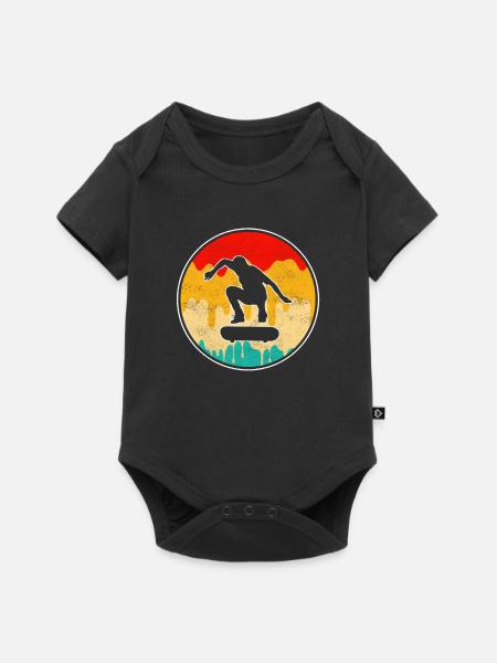 Skating Retro - Baby Premium Kurzarmbody - Schwarz