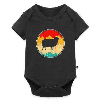 Sheep Retro - Baby Premium short-sleeve bodysuit - black - Front