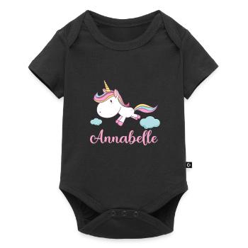 ANNABELLE Pink Unicorn Novelty - Baby Premium short-sleeve bodysuit - black - Front