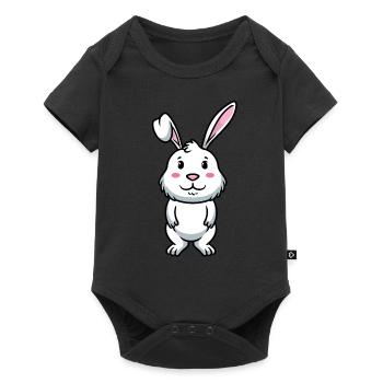 Lapin Blanc Emoticons Lapin - Body à manches courtes Premium Bébé - noir - Devant