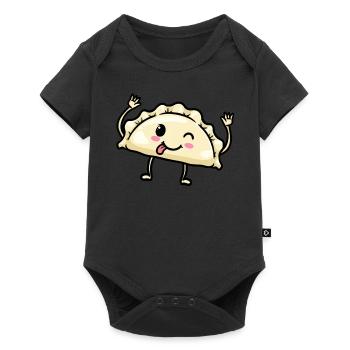 Pierogi Kawaii Emoticon Cuisine polonaise - Body à manches courtes Premium Bébé - noir - Devant