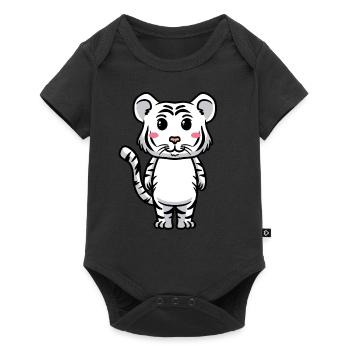 White Tiger Emoticon Bengal Tiger - Baby Premium short-sleeve bodysuit - black - Front