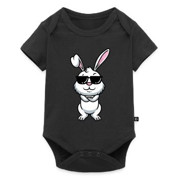 Lapin Blanc Emoticons Lapin - Body à manches courtes Premium Bébé - noir - Devant
