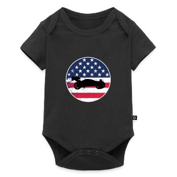 RC Buggy Racer model cars hobby USA Flag USA - Baby Premium short-sleeve bodysuit - black - Front