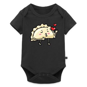 Pierogi Kawaii Emoticon Cuisine polonaise - Body à manches courtes Premium Bébé - noir - Devant