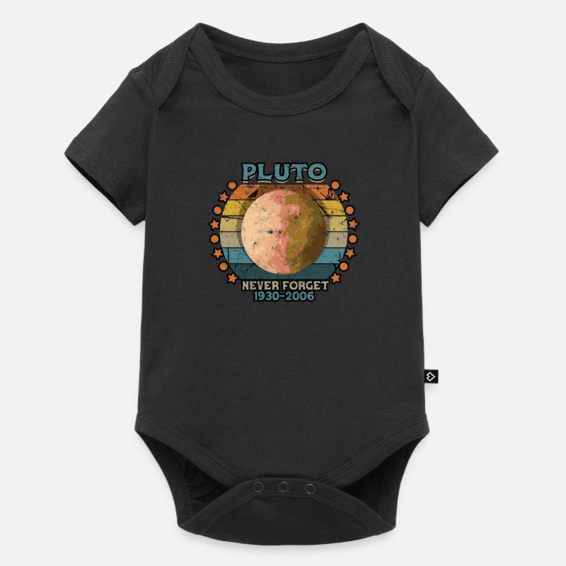 Pluto never forget 1930-2006 - Universum - Baby Premium Kurzarmbody - Schwarz
