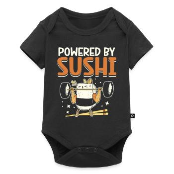Powered by Sushi Lovers Japan Japanese - Baby Premium short-sleeve bodysuit - black - Front