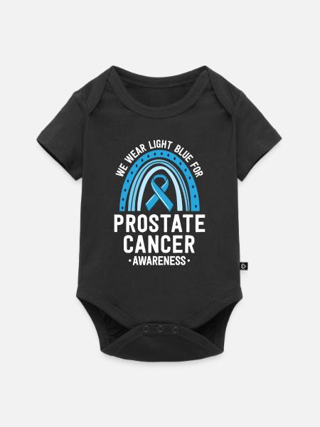 Wir tragen hellblaues Prostatakrebsbewusstsein - Baby Premium Kurzarmbody - Schwarz