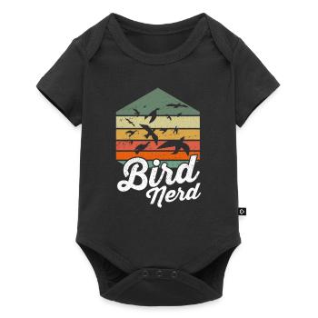 Smart Bird - Baby Premium Kurzarmbody - Schwarz - Vorne