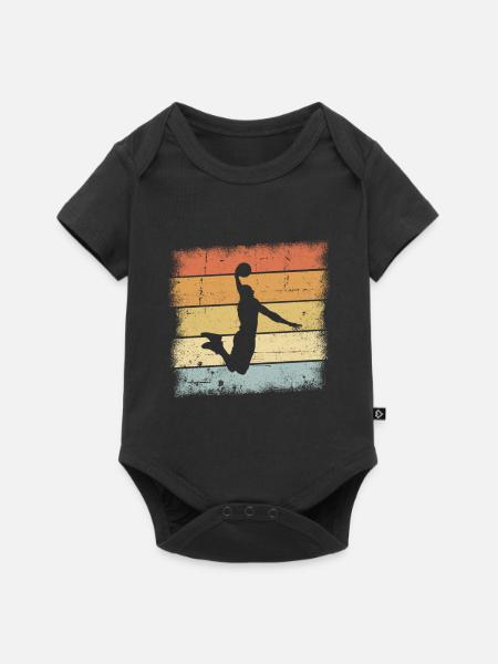 Basketball Sunset - Baby Premium Kurzarmbody - Schwarz