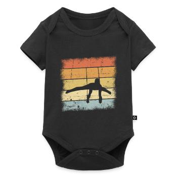 Turnen Retro - Baby Premium Kurzarmbody - Schwarz - Vorne