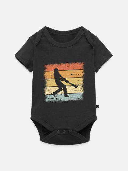 Cricket Retro - Baby Premium Kurzarmbody - Schwarz