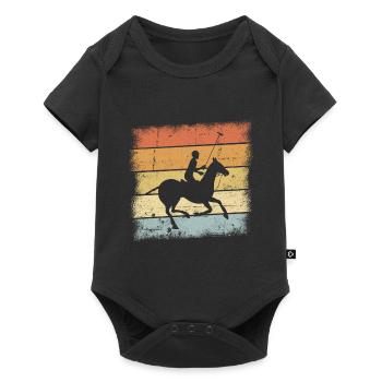 Polo Equestrian Retro Design - Baby Premium short-sleeve bodysuit - black - Front