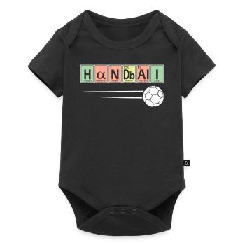 Chemistry of handball player sports - Baby Premium short-sleeve bodysuit - black - Front