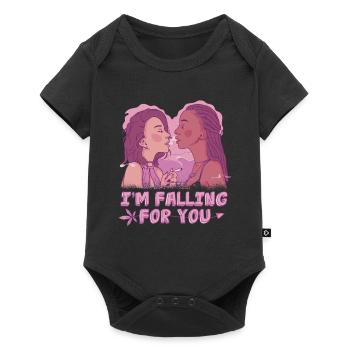 Ich verliebe mich in dich Ich verliebe mich in dic - Baby Premium Kurzarmbody - Schwarz - Vorne