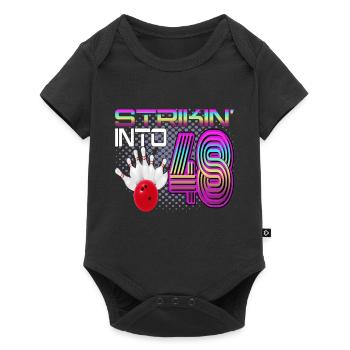 Striking Into 48 Bowling Bowler 48th Birthday - Baby Premium short-sleeve bodysuit - black - Front