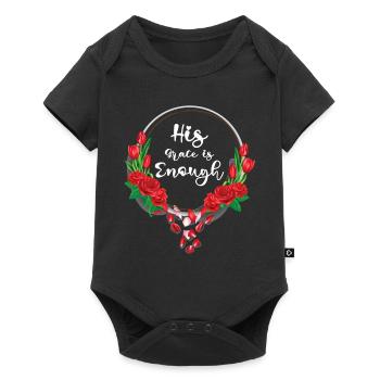 His Grace is enough - Baby Premium short-sleeve bodysuit - black - Front