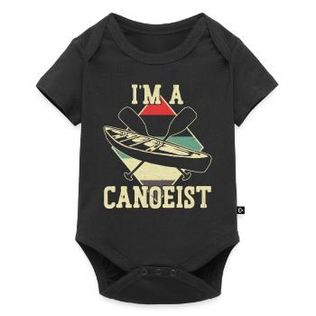 Canoe Canoeing Vintage Retro I'm A - Baby Premium Kurzarmbody - Schwarz - Vorne