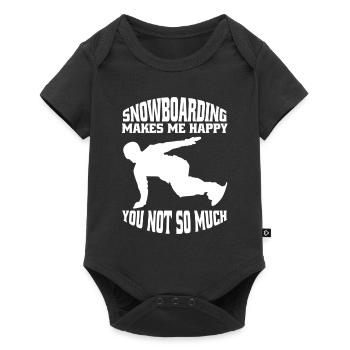 Snowboard Dicton Sports d’hiver Snowboarders - Body à manches courtes Premium Bébé - noir - Devant