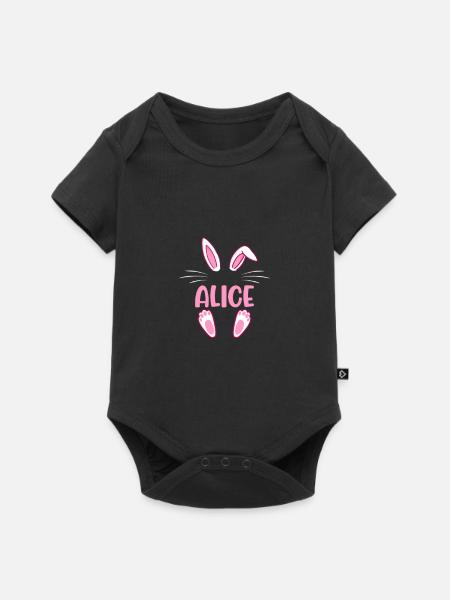 ALICE Pâques - Body à manches courtes Premium Bébé - noir