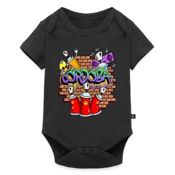 Cordoba Spain City Graffiti Sprayer Skater - Baby Premium short-sleeve bodysuit - black - Front