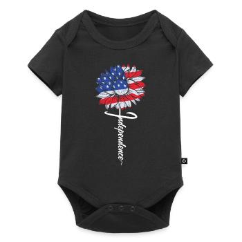 Independence Day Sunflower July 4 - Baby Premium short-sleeve bodysuit - black - Front