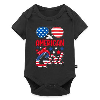 Girls Patriotic Women USA 4 juillet - Body à manches courtes Premium Bébé - noir - Devant
