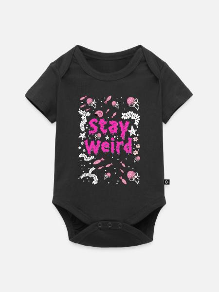 Stay Weird Unterwasser-Quallen - Baby Premium Kurzarmbody - Schwarz