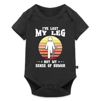 Handicap Amputee Amputation Prosthetic Leg - Baby Premium short-sleeve bodysuit - black - Front