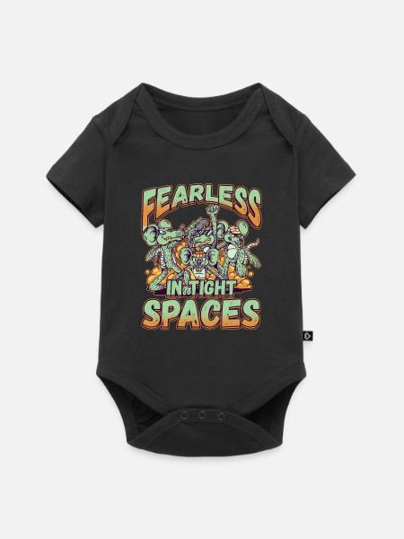 Fearless in Tight Spaces - Baby Premium Kurzarmbody - Schwarz