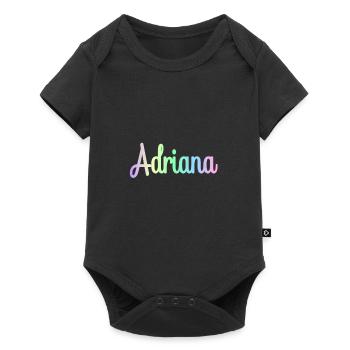 ADRIANA Rainbow Minimalist Cursive - Baby Premium short-sleeve bodysuit - black - Front