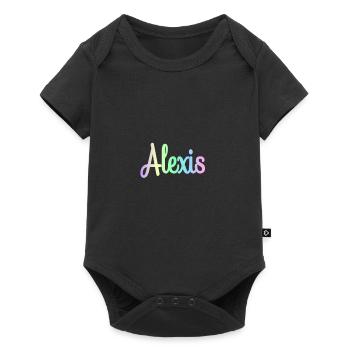 ALEXIS Rainbow Minimalist Cursive - Baby Premium short-sleeve bodysuit - black - Front