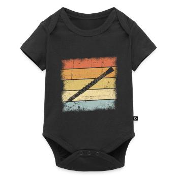 Oboe - Baby Premium short-sleeve bodysuit - black - Front